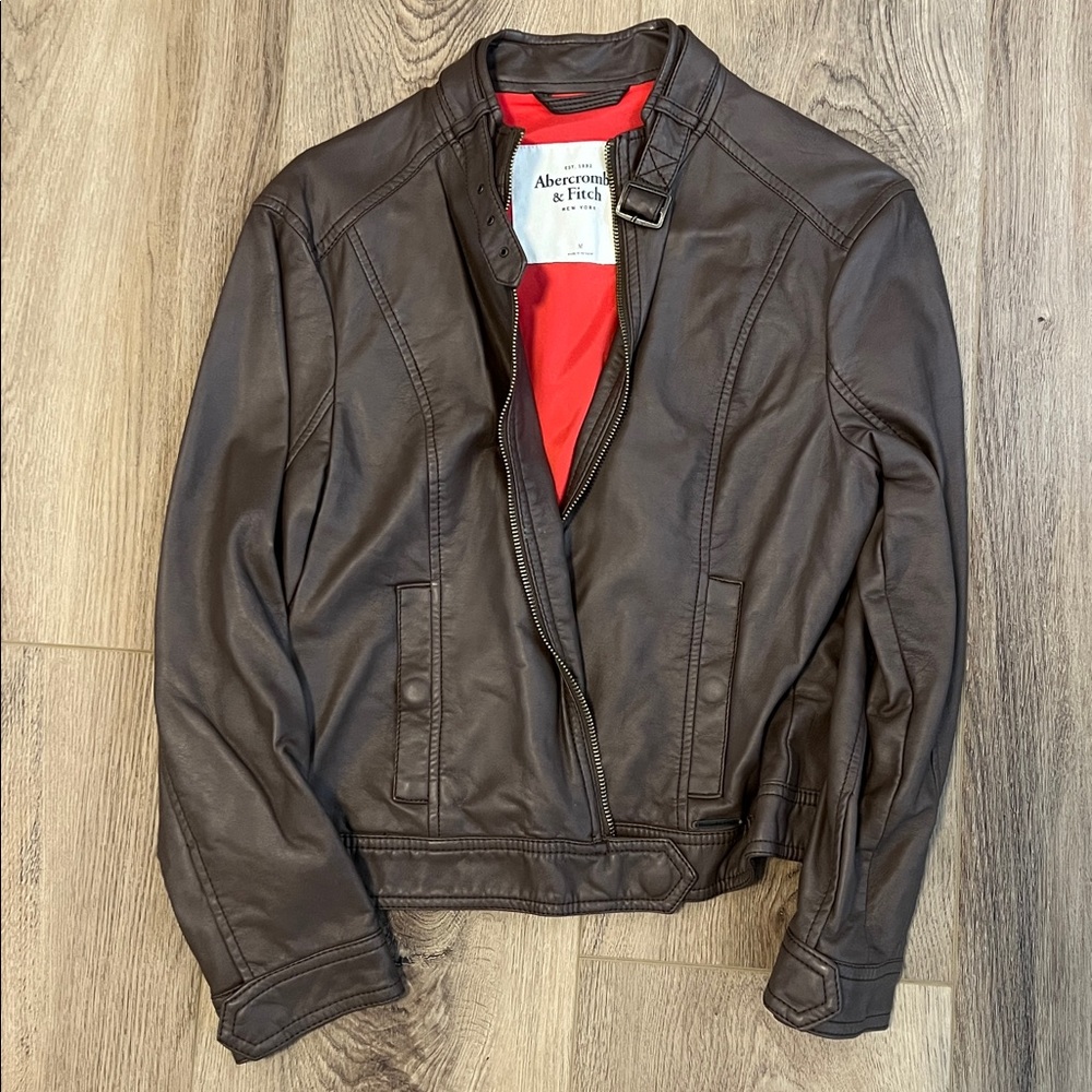 Abercrombie and Fitch leather jacket- women’s size medium